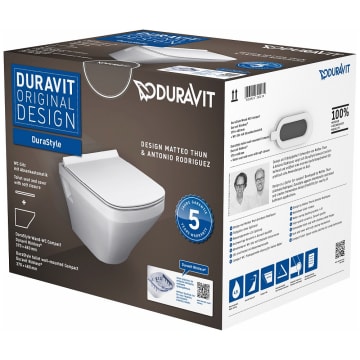 Duravit DuraStyle Wand-WC Compact Rimless Set
