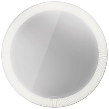 Duravit Happy D.2 Plus Spiegel mit Beleuchtung Lichtfelddekor radial, 90 x 4,7 cm