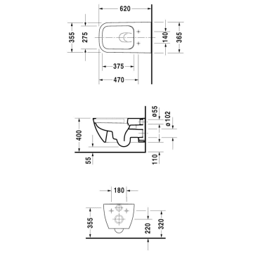 Duravit Happy D 2 Wand Wc Rimless Barrierefrei 2550090000 Megabad