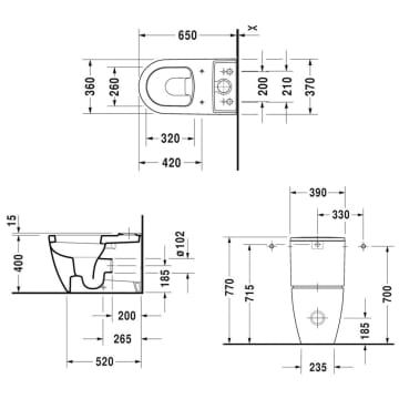 Duravit Me By Starck Stand Wc Kombination 2170090000 Megabad