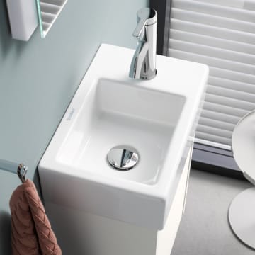 Duravit Vero Air Handwaschbecken mit 1 Hahnloch 38 x 25 cm, ohne Überlauf