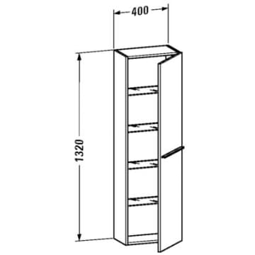 Duravit X-Large Hochschrank Türanschlag rechts XL1152R2222 - MEGABAD