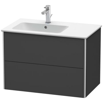 Duravit XSquare vanity unit wall-hung 81 cm, with 2 drawers, for basin on left side