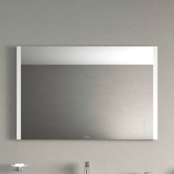 Duravit XViu Spiegel mit LED Beleuchtung 122 x 80 cm, Icon-Version und Spiegelheizung