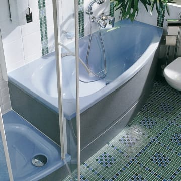 Duscholux Piccolo Sky 180 Kleinraum Wanne Einbau Ecke Links 175 X