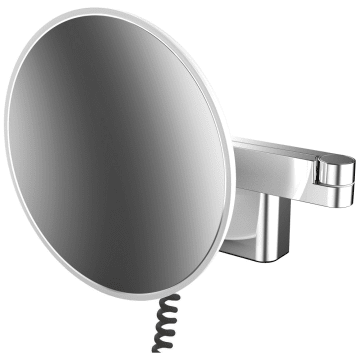 Emco LED Rasier- und Kosmetikspiegel Wandmodell mit 5-fach Vergrößerung und light system