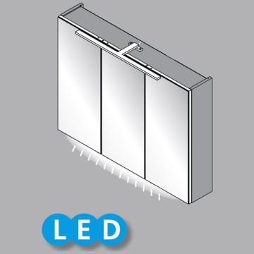 Fackelmann Vadea Led Spiegelschrank 90 Cm 83795 Megabad