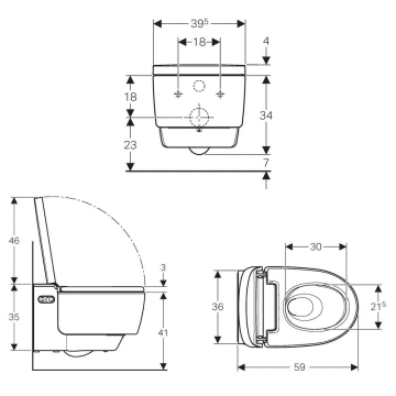 Geberit Aquaclean Mera Comfort Wc Komplettanlage 146 210 11 1