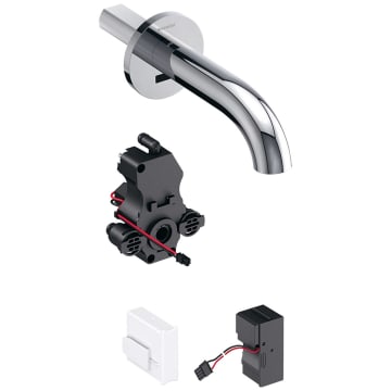 Geberit Piave washbasin tap wall-mounted, mains operation, for concealed function box