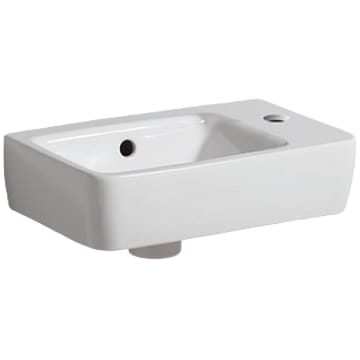 Geberit Renova Compact Handwaschbecken 40 cm, asymmetrisch mit Hahnloch rechts