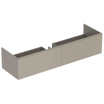 Geberit Xeno² vanity unit for washbasin made of solid surface material with two tap holes, with two drawers, 160 cm