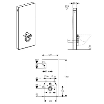 Geberit Monolith Plus Sanitarmodul Fur Wand Wc 114 Cm Mit