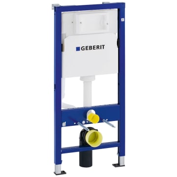 Geberit Duofix Basic element for wall-hung WC, 112 cm, with Delta concealed cistern, for operation from the front