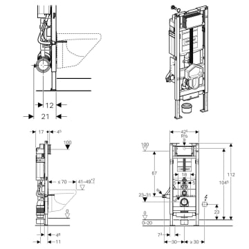 Geberit Duofix Element Fur Wand Wc 112 Cm Sigma Spulkasten