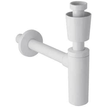 Geberit Tauchrohrgeruchsverschluss für Waschbecken Ø 4 cm, mit Ventilrosette, Abgang horizontal
