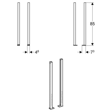 Geberit Duofix Fussverlangerungsset Fur Fussbodenaufbau 111 848 00 1 Megabad