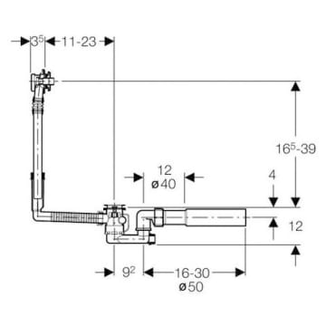Geberit Uniflex Badewannenablauf Set D52 150 501 00 1 Megabad