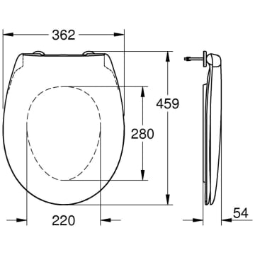 Grohe Bau Keramik WC Sitz mit ohne Absenkautomatik Grohe Bau Keramik WC Sitz mit ohne Absenkautomatik