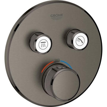 GROHE Grohtherm SmartControl Thermostat Fertigmontageset mit 2 Absperrventilen, runde Ausführung