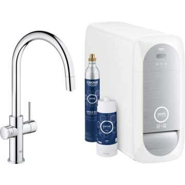 GROHE Blue Home C-Spout Starter Kit with Pull-Out Spout