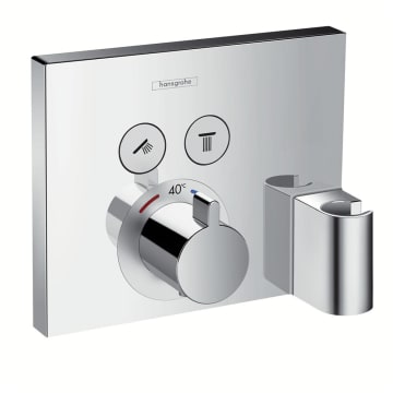 hansgrohe ShowerSelect Thermostat Unterputz für 2 Verbraucher m. Schlauchanschl. u. Brausehalter