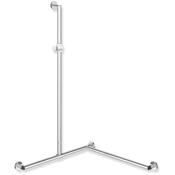 HEWI System 900 shower handrail with sliding shower rail left, 125 x 8.8 cm