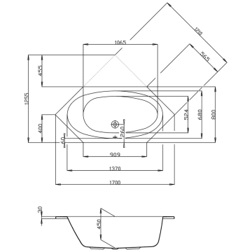Hoesch Armada Sechseck Badewanne 170 X 80 Cm 6174 010 Megabad