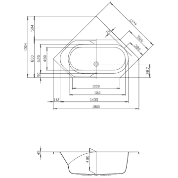 Hoesch Spectra Sechseckwanne 180 X 80 Cm 3656 010 Megabad