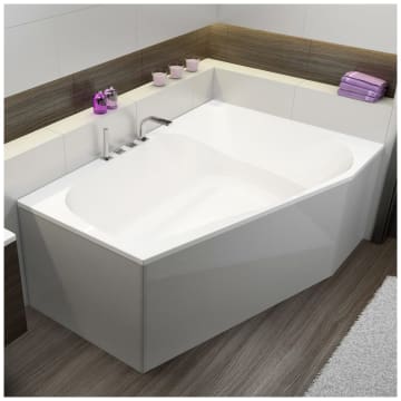 Hoesch Spectra Trapez Badewanne 180 X 120 Cm Rechte Ausfuhrung Mit Glasverkleidung 3667 010 47982550 Megabad