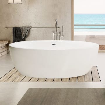 Hoesch Cabo Oval-Badewanne 185 x 90 cm freistehend