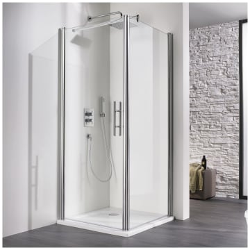 HSK Exklusiv revolving door for side wall of the same height 100 x 200 cm with bar handle, right stop