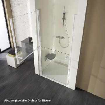 HSK Exklusiv Eckeinstieg 2-teilig Drehtür mit geteilten Türelementen 80