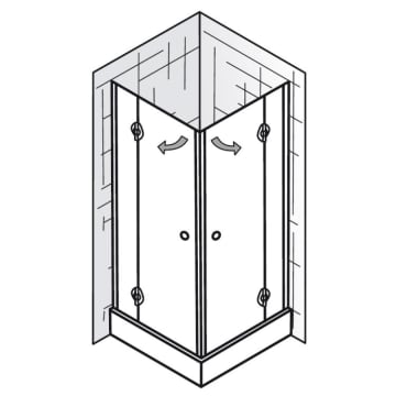 Hsk Premium Classic Eckeinstieg 80 X 100 X 200 Cm Megabad