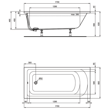 Ideal Standard Hotline Neu Korperform Badewanne K274701 Megabad
