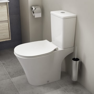 Ideal Standard Connect Air Standtiefspül-WC Kombination AquaBlade, Abgang außen waagerecht