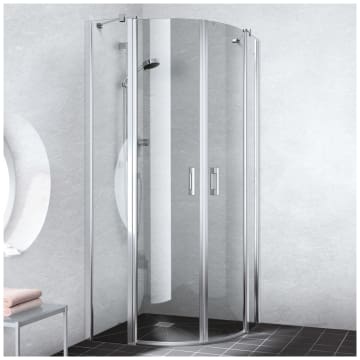 Kermi Liga Viertelkreis Duschkabine Mit Zwei Pendelturen Und