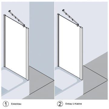 Kermi Raya Seitenwand Verkurzt 75 Cm Auf Badewanne Fur Eckeinbau Oder U Kabine Ratvd075171ak Megabad