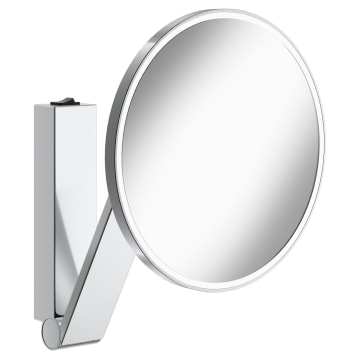 Keuco iLook-move Kosmetikspiegel, rund mit 5-fach Vergrößerung, LED Beleuchtung, Wandmodell