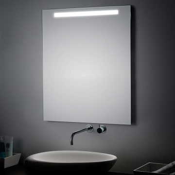 Koh-I-Noor Spiegel 140 x 70 cm mit LED-Oberbeleuchtung mit Schalter und Steckdose