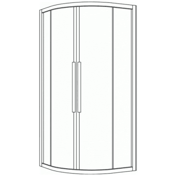 Koralle Myday Viertelkreis Duschabtrennung Vsf 90 X 75 Radius 50