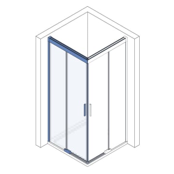 Koralle S600plus Eckdusche Type Eds2 120 L 120 X 200 Cm Seitenteil