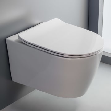 Kronenbach Tube Wand-WC-Set spülrandlos inkl. WC-Sitz slim
