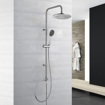 Kronenbach surface-mounted shower system without tap, with overhead shower Ø 22.5 cm, round