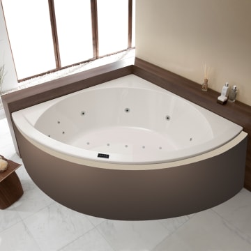 Kronenbach Relax 1500 Eck Whirlpool Mit Ruckendusen Links Megabad