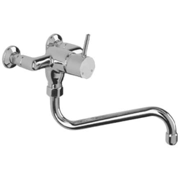 KWC Gastro single lever sink wall mixer with spout from below for professional kitchen, projection 45 cm