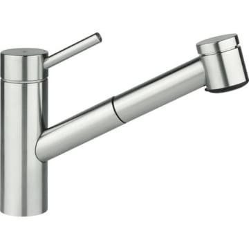 KWC Inox single lever sink mixer with pull-out shower head