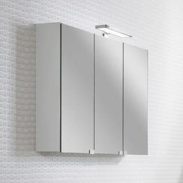 Lanzet Spiegelschrank 70 x 14,5 x 68 cm mit Leuchte L2 und 3 Türen