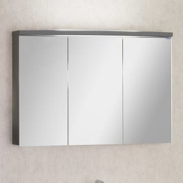 Lanzet Spiegelschrank 80 cm mit Leuchte L4 und 3 Türen