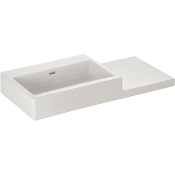 LAUFEN Living City washbasin 100 cm with overflow, without tap hole, shelf on the right side