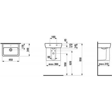 Badkeramik Waschtische Becken Weiss 8119510001041 Laufen Pro A